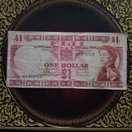 Uang Fiji 1 dollar 1974 vf