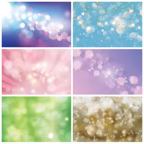 MOON.QG Bokeh Sparkle Snowflake Photography Background Glitter Light Photo Backdrop Home Decoration