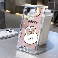 3 in1Cute Rabbit Transparent space case for For OPPO A38 A58 A58X A58 A60 A74 A78 A93 A93S A95 A96 A