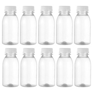 In Stock 10Pcs Transparent Water Bottle Plastic Beverage Bottles 250ML (Transparent)