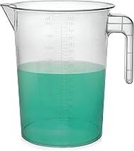 Terbold 5 Liter Measuring Pitcher | 1.3 Gallon Shatterproof Plastic Large Graduated Mixing Pitchers,