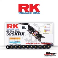 RK 525KRX Chain Black Gold Pin X-RING Length 120 Links (Joint: Rivet Type)