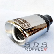 Kotak/Muffler HKS Racing Universal untuk Mobil Bensin/Solar - Suara Sesuapi - Kain Teal/Cahaya Biru