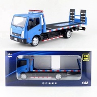 Alloy car model 1:32 Nissan capstone truck trailer voice and light door toy box color birthday gift