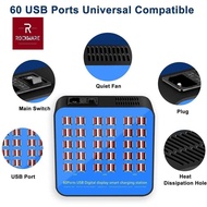 TOKONITA88 ROCKWARE WLX-860 - USB Wall Smart Charging Station 60 Port 300W 60A