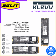 [SELIT TRADING] KLEVV CRAS C710 M.2 2280 NVMe PCIe Gen3x4 Solid State Drive 256GB 512GB 1TB read up to 2100mb/s 5 Years Warranty with Tech Dynamic