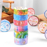 100 Pcs/roll Dot Washi Tape Rainbow Fruits Bow Colors Washi Tape Candy