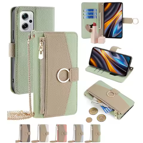 Phone Cover For Zipper Crossbody Case Oppo Realme Narzo 70x 60x N55 N53 50i 50a Prime 50 Pro 30 Leat