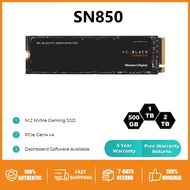 Original Western Digital WD Black SN850 500GB / 1TB / 2TB NVMe M.2 2280 PCIe Gen4 x4 SSD Internal Solid State Drives