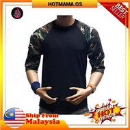 Tshirt Raglan Army 3/4 Sleeve Tshirt Baju Raglan Askar Celoreng