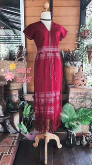 เสื้อกะเหรี่ยง เสื้อยาวสาวกะเหรี่ยง เสื้อกะเหรี่ยงสวยๆ ผ้าทอ Karen dress