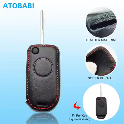 Leather Car Key Cover For Mercedes Benz A C E Class Klasse B200 A160 W124 W202 W210 Stufenheck Remot