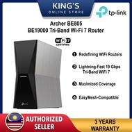 TP-Link Archer BE805 WiFi 7 Tri-Band Dual 10G + 4x 1G Ports Router with EasyMesh HomeShield