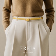 VOILA LEATHER FREJA Belt Genuine Leather Slim Belt Minimalist Elegant