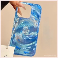 Ins Unique Vortex Koi Suitable for iPhone 16 Pro Max/15/14 Pro Max/13 Pro Max/12 Pro Max/11/XR/XS/7 