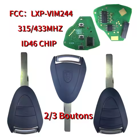 Jingxin Key For Porsche Cayman Boxster Turbo 911 987 996 997 Carrera Targa2005 - 2010 ID46Chip 315 4