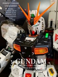 PG完美級UNLEASHED 1/60 ν高達（ν Gundam） 已改造、塗裝、完成模型，已安裝LED燈組 - 鋼彈模型（HG、MG、RG、RX-93）