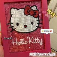 现货促销~儿童钻石画满钻KT猫凯蒂猫创意手工贴画女孩生日礼物手工粘贴玩具Brick and stone paintChildren diamond painting full diamond KT c