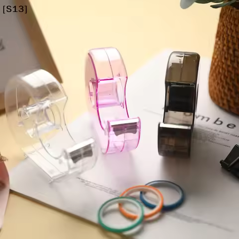 Random Color Tape Dispenser Cutting Student Tape Dispenser Acrylic Stationery Office School Supplies