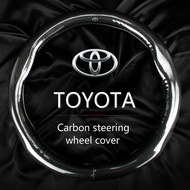 Carbon fiber Toyota Steering Wheel Cover Suitable for Wish Sienta Hiace Estima Chr Vios Altis Camry Corolla【ximall】car accessories