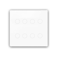 สวิตช์ไฟติดผนังอัจฉริยะ Melery Tuya Brazil 4x4 Smart Life WiFi แบบสัมผัส 4/6/8 ช่อง แผงกระจก ควบคุมด