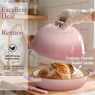 Cast iron Dutch oven with lid,round bread oven,suitable for baking sourdough bread,enamel bread oven