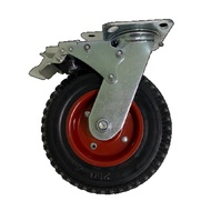 Trolley Wheels 8" Inch Rubber Trolley Wheels with Brakes (Swivel Brake) Taiwan