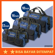Tas Perkakas Storage Tool Bag Waterproof Wear Resistant / Tas Perkakas Tukang Pertukangan Kerja Tekn