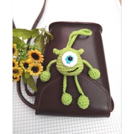 Character cartoon monster Mike Wazowski keychain crochet Mike Wazowski keychain crochet cartoon seri