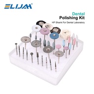 SYJH 35Pcs/Set Dental Lab ing HP Kit Ceramic Porcelain Grinding Dentist Tool Dia Burs Brush Material