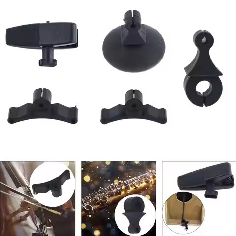Instrument Microphone Clip Multiuse Condenser Microphone Stand Clamp Mic Stand for Violin Cello Wood