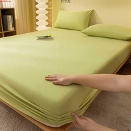 Bedsheet Single Queen Cadar Getah Keliling Cadar Cotton Bedsheet Simple Design Fitted Bedsheet Akemi