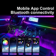 18 in 1 LED Car Ambient Light RGB APP Control Music Sync Dual Zone Acrylic Atmosphere Lamp Kit Footl