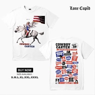 Lonely Cupid 2024 Beyoncé Cowboy Carter T-shirt fashion pure cotton 69 Baju Lelaki T Shirt Oversize 
