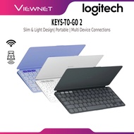 LOGITECH KEYS TO GO 2 PORTABLE BLUETOOTH WIRELESS KEYBOARD BUILT-IN COVER FOR MULTI ANDROID | CHROME