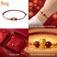 CAUSICZ Beaded Bracelet, Adjustable Gold Color Horse Lucky Horse Bracelet,  Good Luck Charm Auspicio