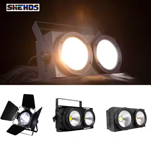 SHEHDS LED Par 200W COB Lighting/2 Pcs Barn Doors DMX Controller Stage Effect lights For Dj Booth Ma