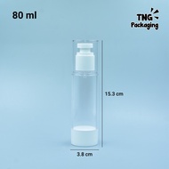 botol spray airless 15ml 30ml 50ml 80ml 100ml 120ml akrilik bening - 80 ml