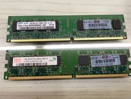 記憶體 1GB 2RX8 PC2-5300U-555-12 共2條