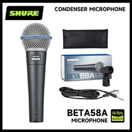 Shure Beta58a ไมโครโฟนคอยล์แบบขยับได้สายเคเบิลมืออาชีพไมโครโฟนประสิทธิภาพบนเวที BETA58A บันทึกเสียงร