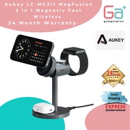 AUKEY LC-MC311 MagFusion 3-in-1 Qi2 Magnetic Fast Wireless Charging Station