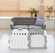 Caraz 5+1 Kibel 寶寶屋地墊套裝 嬰兒地墊 嬰兒軟墊 嬰兒圍欄 嬰兒玩具屋 - 神秘灰色 + 白 #BR5P1D-GY SET