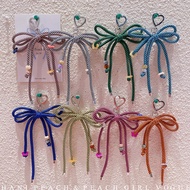 HD9270A01 dark color bow braided rope car keychain HD9270A01暗色系蝴蝶结编织绳车钥匙扣挂件创意包包挂件手机挂链0108GXXSP
