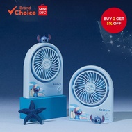 MINISO Stitch Series - Stylish & Handy Foldable Mini Fan Portable Cooling Usb 12.1 Cm × 15.25 cm Sir
