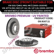 BREMBO GENUINE DISC BRAKE ROTOR (FRONT) FOR VW GOLF [MK5, MK6, MK7] / JETTA [1K2, 162] / NEW BEETLE 