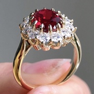 New Ruby Ring Fashion Simple Ladies Diamond Jewelry Wedding Diamond Ring