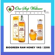 BIOGREEN RAW HONEY 1KG / 220G