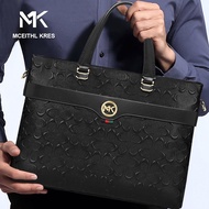 New leather men's business shoulder bag messenger bag backpack bag briefcase