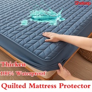 Sheleep Quilted Mattress Cover Waterproof Protector Single/Double/Full/Queen/King Size