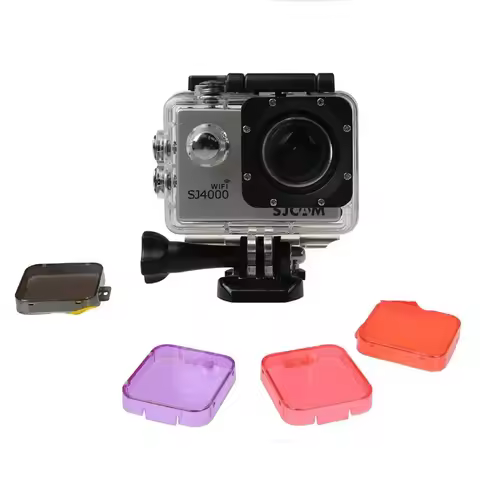 SJ4000 Waterproof Case Diving Filter Purple Grey Pink Orange Underwater Dive Filtors for SJCAM SJ400